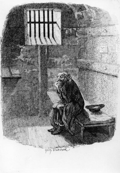 Fagin in the Condemned Cell, Illustration from 